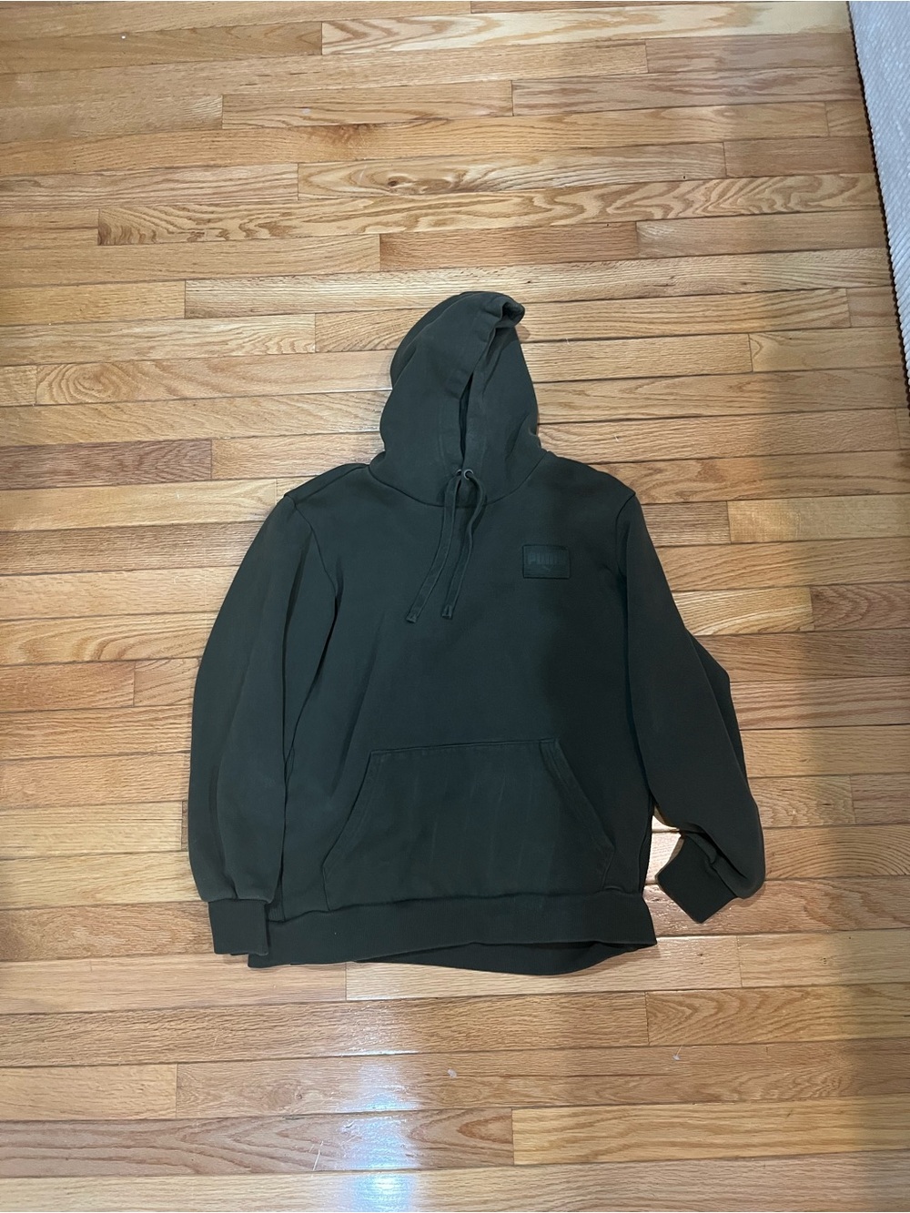 Men's Olive Green Pullover Puma Hoodie